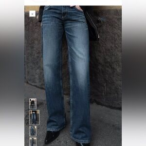 Zara TRF Mid Rise Baggy Jeans